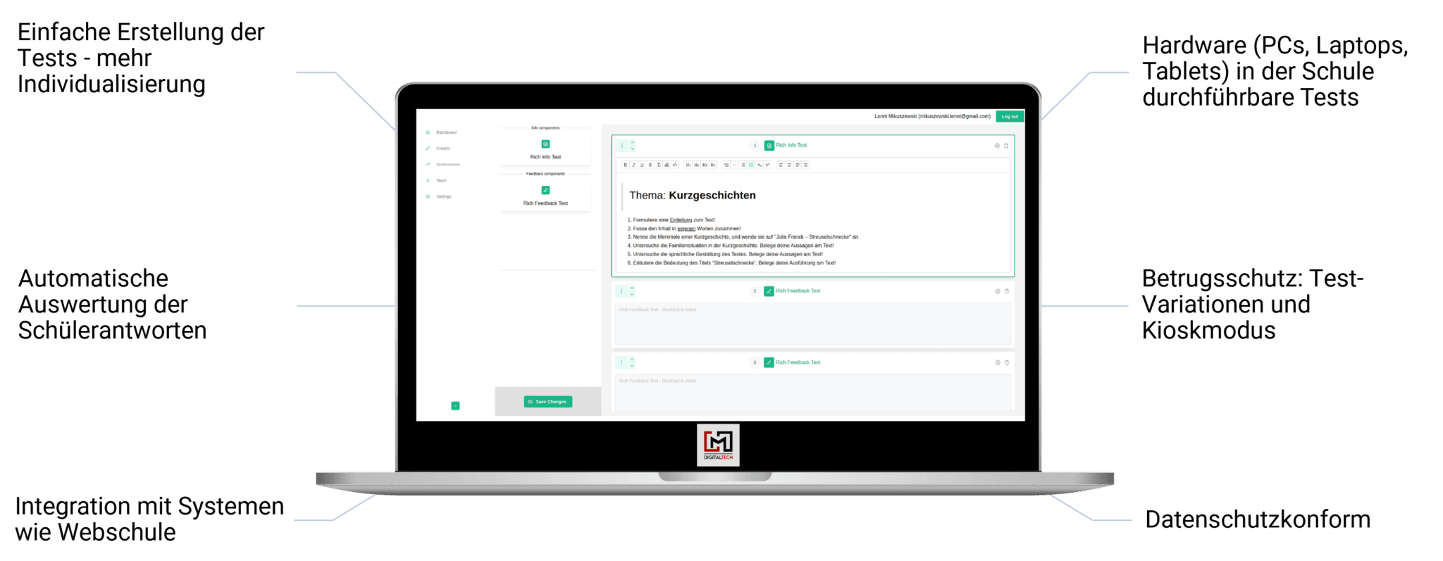 Tecxam Dashboard Mockup